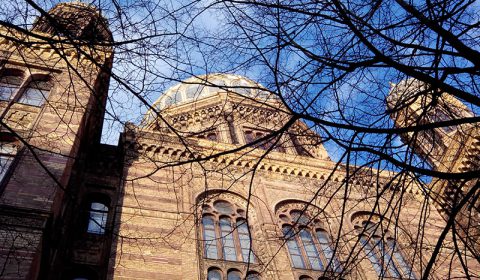Synagoge von unten